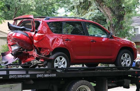 Towing Away of Accident Car